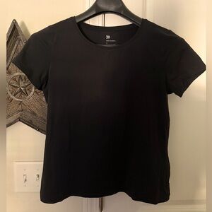 All In Motion, black short sleeve workout top. Size medium
